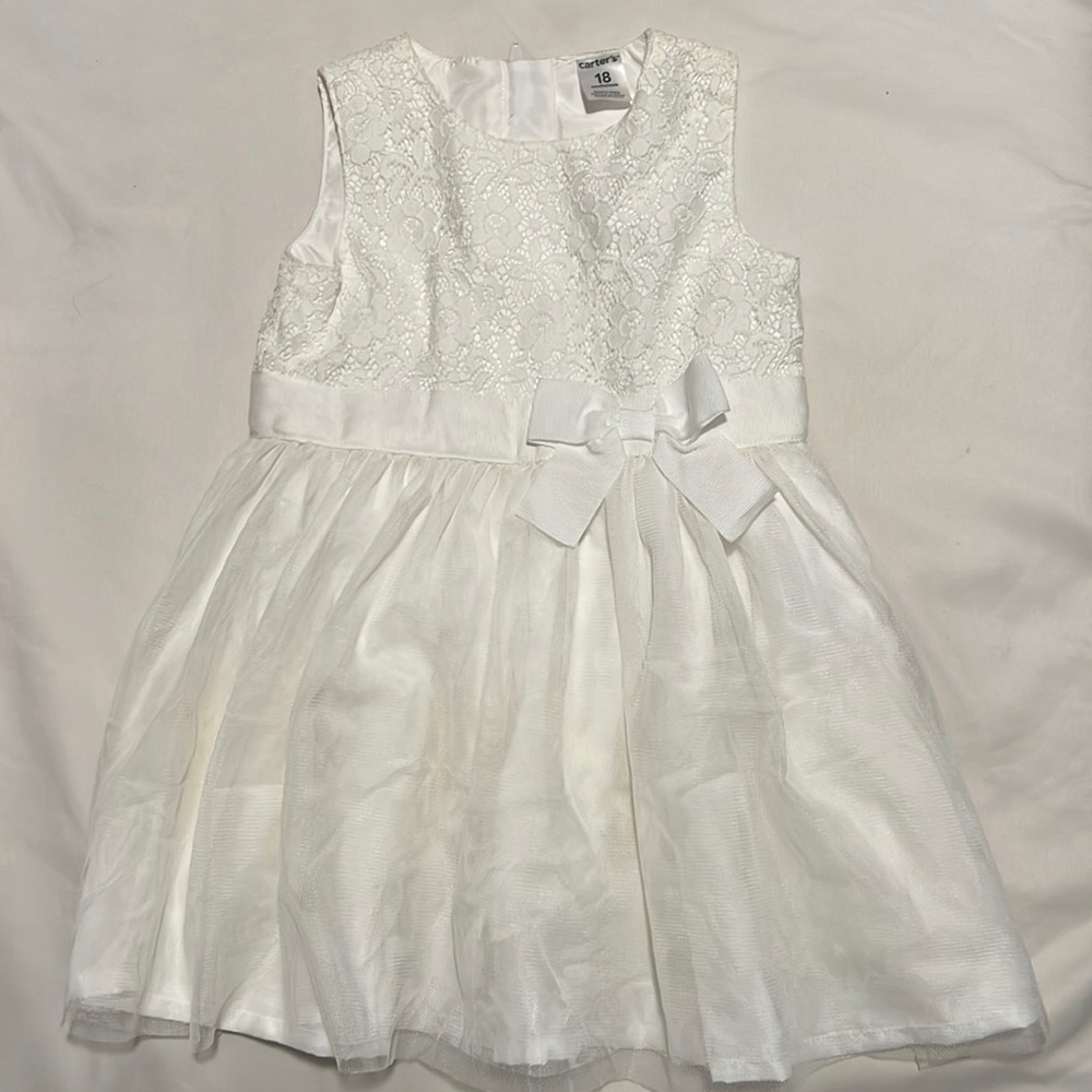 White 18 month Carter’s dress